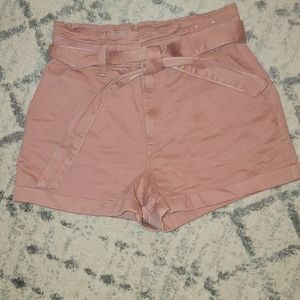 Mauve color Express paper bag shorts